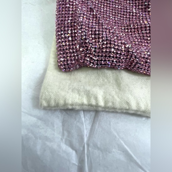 Cult Gaia Nano Hera Rhinestone Mesh SHLDR Bag. Shell Pink. - Picture 11 of 16